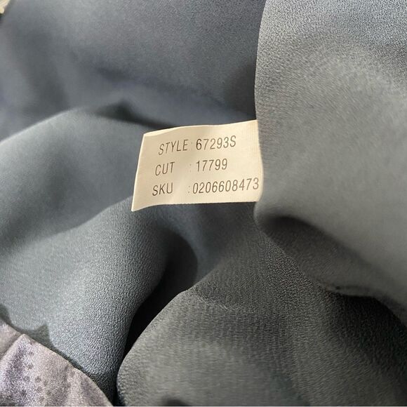 Y2K Gray Floral 100% Silk Midi Slip Skirt Dainty Fairycore Feminine Dark Romance - Picture 5 of 14